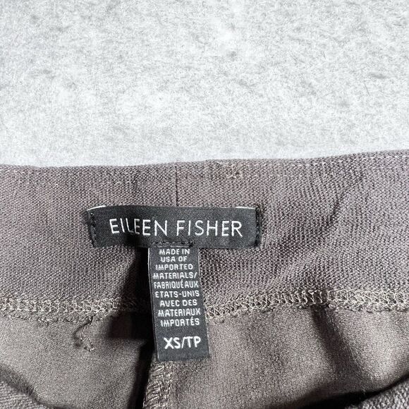 Eileen Fisher Pants Womens X-Small Gray Washable Stretch Ankle Crepe Straight - Picture 9 of 11